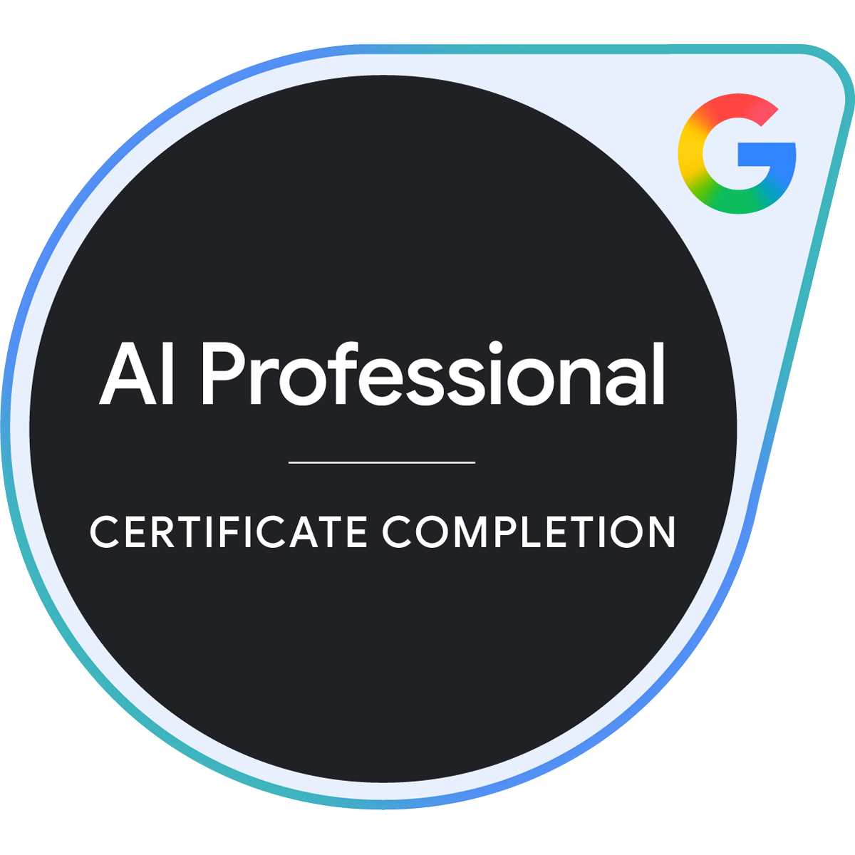 Google AI Professional Certificate Completion バッジ
